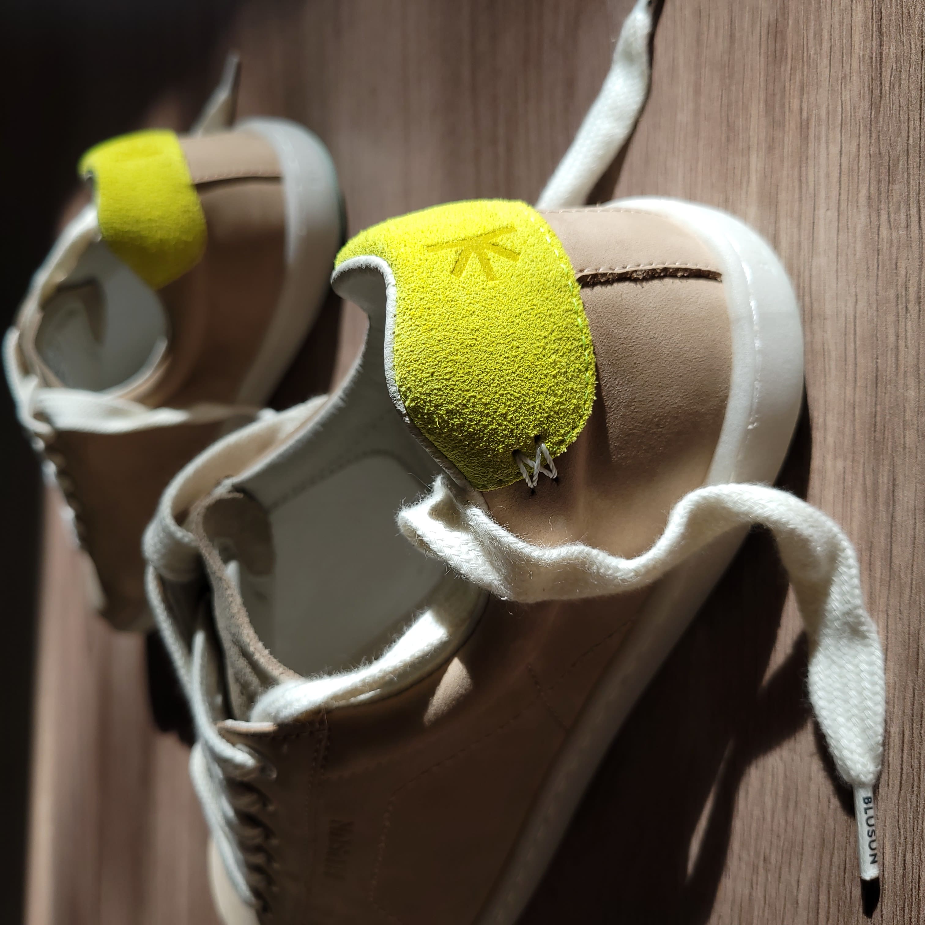 BLSN-100W beige/neon: Barefoot Shoes for Women (Leather) BLUSUN BLSN-100W beige/neon: Barefoot Shoes for Women (Leather) BLUSUN