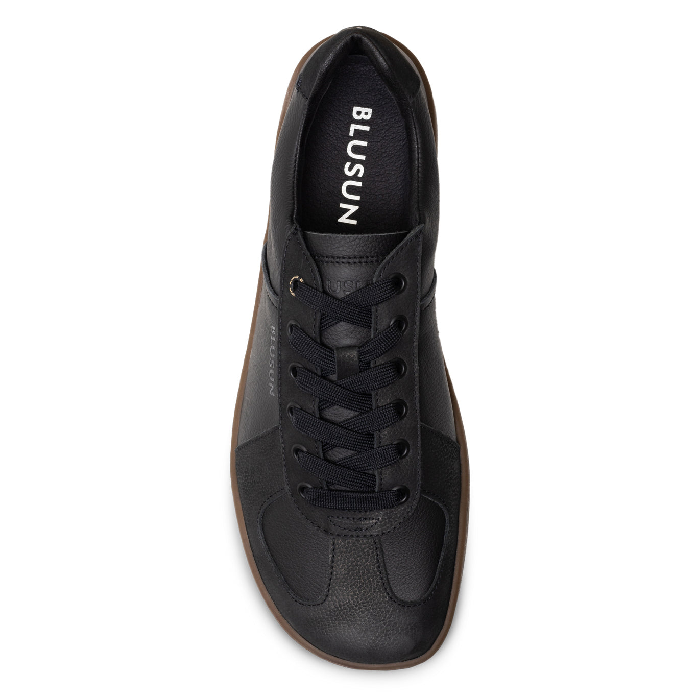 BLSN-200M black: Barefoot Sneakers for Men (Leather) – BLUSUN